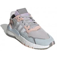 Кроссовки Adidas Nite Jogger белые с серым